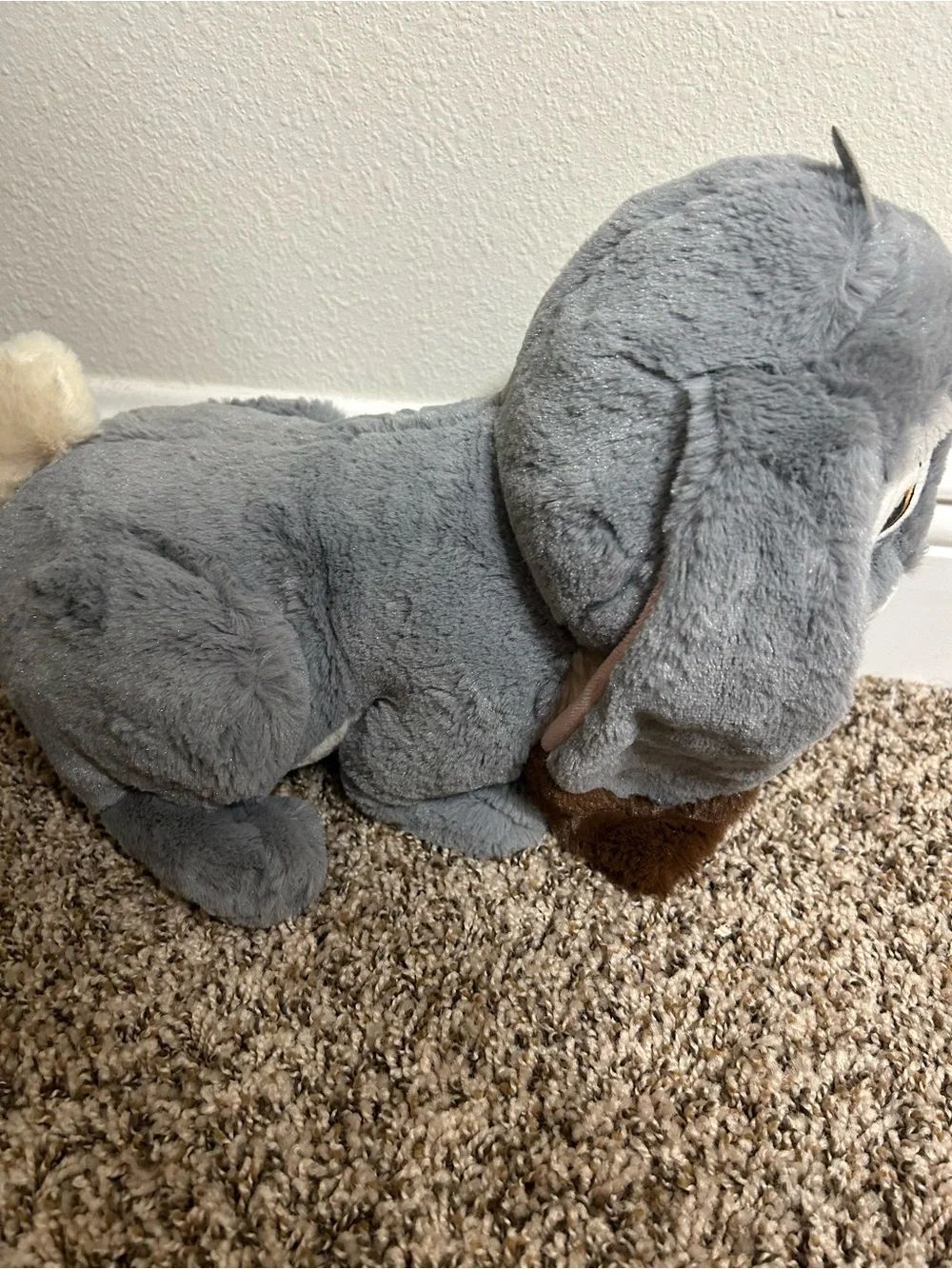 Gray Bunny Plush Toy - Kids Stuffed Animal Disney kohls - 12”